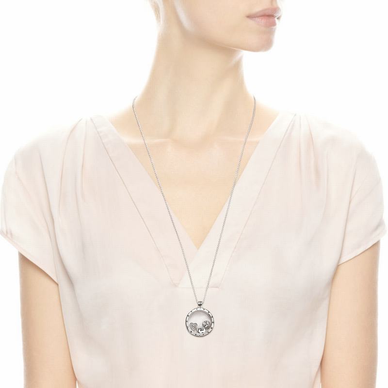 Pandora Floating Locket Large Necklace Silver Egypt LI2857631